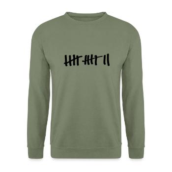 12 apostel checklist - Unisex Sweatshirt - army green - Front - Alina (178cm) & Michal (187cm)