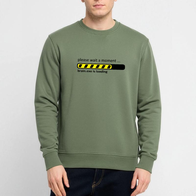 brain.exe is loading Brain Loading Geek Unisex Sweatshirt