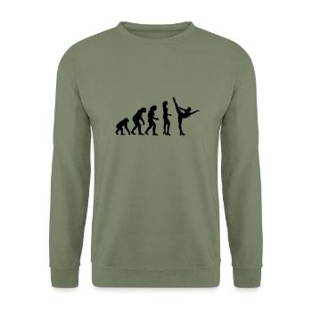evolution_eiskunst_c_1c - Unisex Pullover - Armeegrün - Vorne - Alina (178cm) & Michal (187cm)