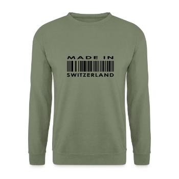 Made in Switzerland - Unisex Sweatshirt - army green - Front - Alina (178cm) & Michal (187cm)