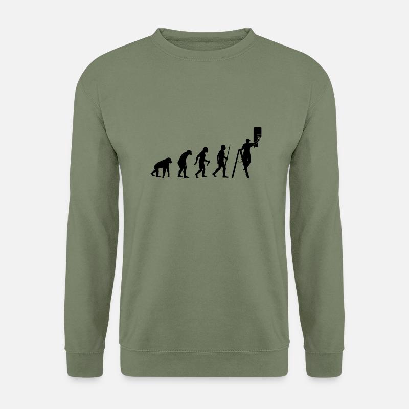 L'évolution des peintres - Sweat-shirt Unisexe - vert militaire
