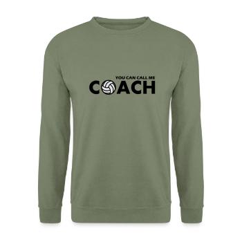 you can call me volleyball coach - Unisex Sweatshirt - army green - Front - Alina (178cm) & Michal (187cm)