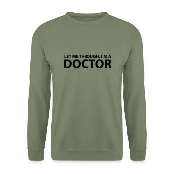 doctor - Sweat-shirt Unisexe - vert militaire - Devant - Alina (178cm) & Michal (187cm)