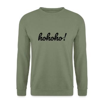 Weihnachten - Unisex Pullover - Armeegrün - Vorne - Alina (178cm) & Michal (187cm)