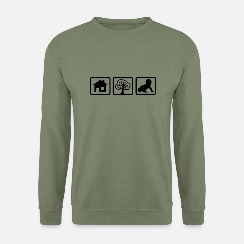 house_tree_child1 - Unisex Pullover - Armeegrün
