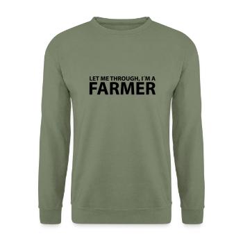 farmer - Sweat-shirt Unisexe - vert militaire - Devant - Alina (178cm) & Michal (187cm)