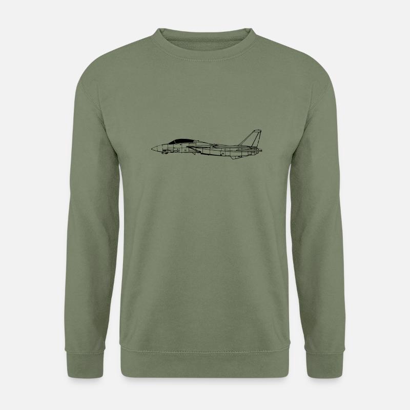 f14_vec_1 fr - Sweat-shirt Unisexe - vert militaire