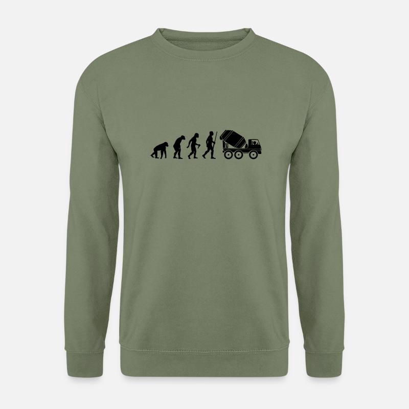 Évolution des bétonneuses - Sweat-shirt Unisexe - vert militaire