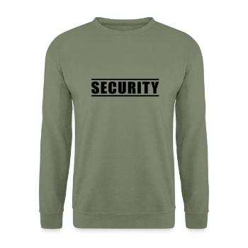 security__f1_ - Unisex Pullover - Armeegrün - Vorne - Alina (178cm) & Michal (187cm)