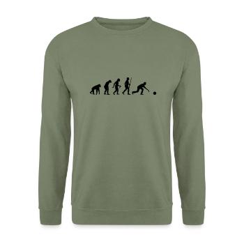 Kegeln Evolution - Unisex Pullover - Armeegrün - Vorne - Alina (178cm) & Michal (187cm)