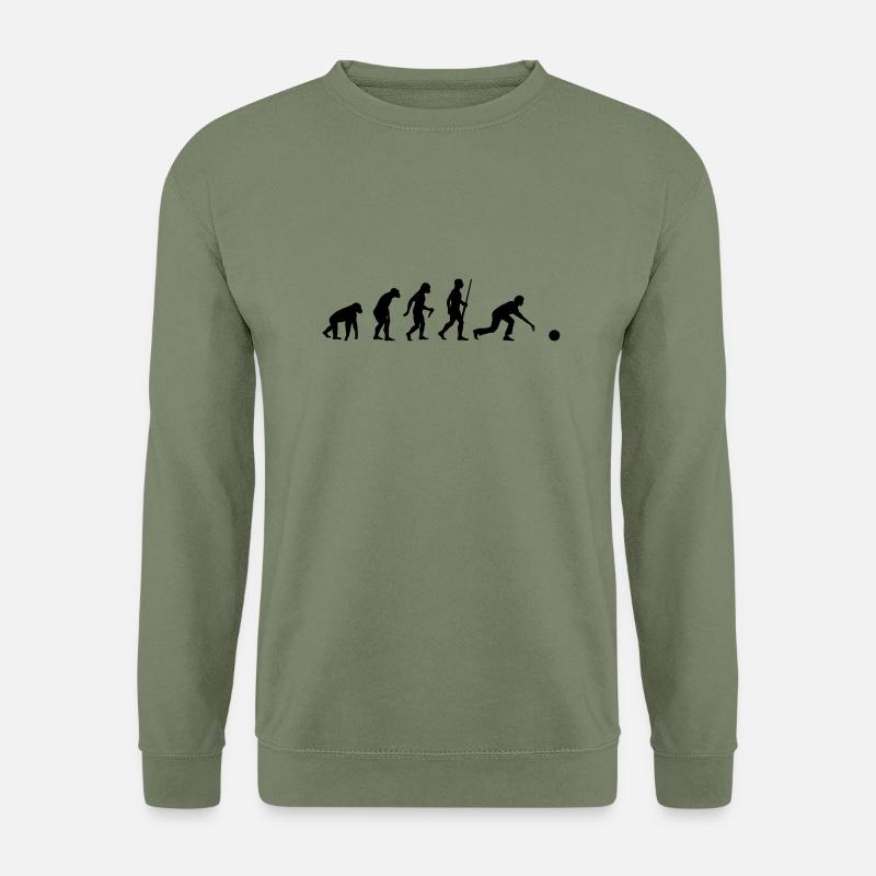 L'évolution du bowling - Sweat-shirt Unisexe - vert militaire