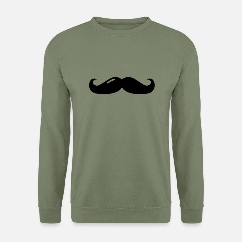 mustache - moustache - beard - bart - Unisex Pullover - Armeegrün