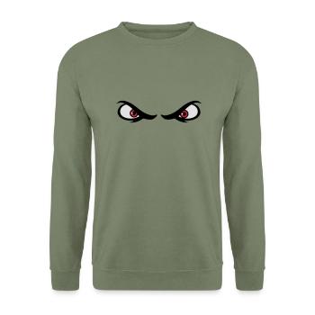 Yeux dangereux - Sweat-shirt Unisexe - vert militaire - Devant - Alina (178cm) & Michal (187cm)
