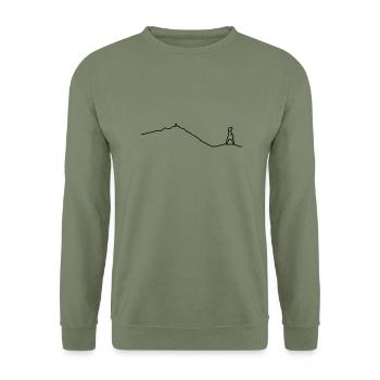 wanderwoman - Unisex Pullover - Armeegrün - Vorne - Alina (178cm) & Michal (187cm)