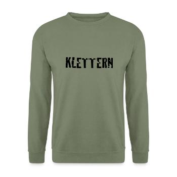 klettern - Unisex Pullover - Armeegrün - Vorne - Alina (178cm) & Michal (187cm)