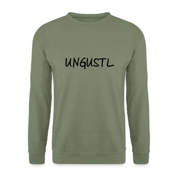 Ungustl – Wiener Dialekt - Unisex Pullover - Armeegrün - Vorne - Alina (178cm) & Michal (187cm)