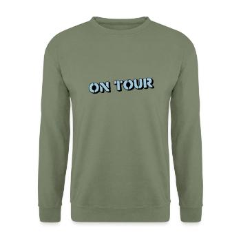 on tour - Unisex Pullover - Armeegrün - Vorne - Alina (178cm) & Michal (187cm)