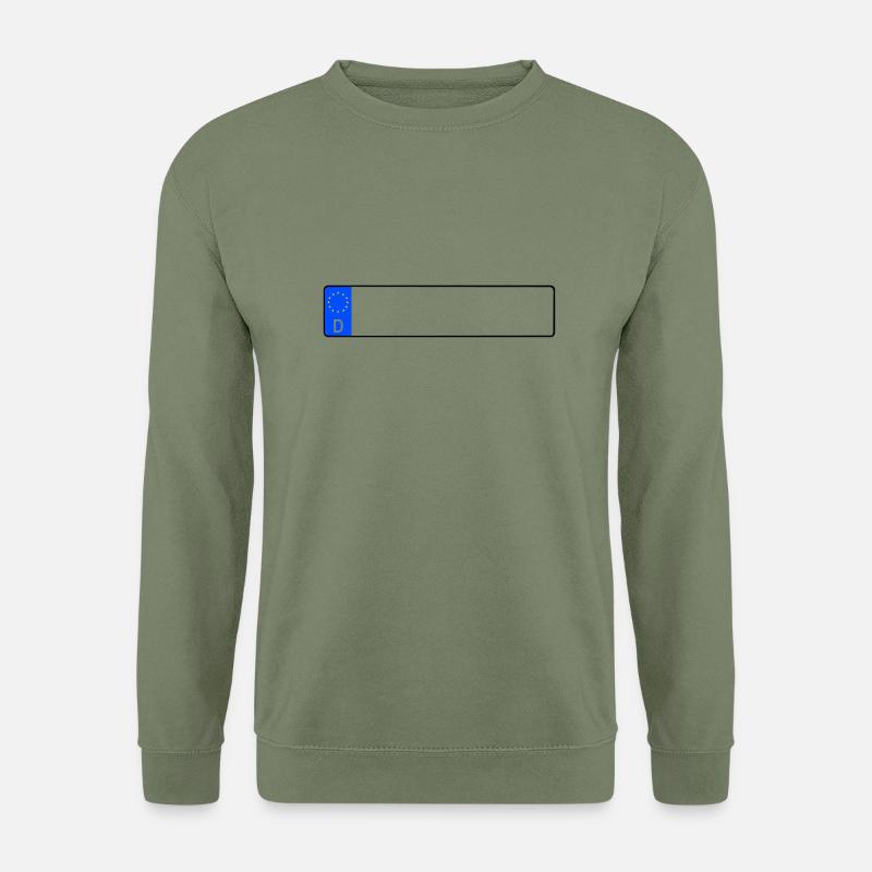 Autokennzeichen - Unisex Pullover - Armeegrün