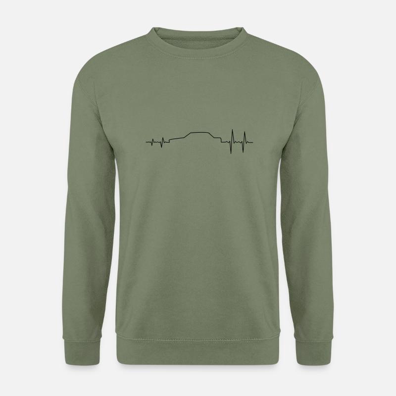 Sportwagen E30 Pulse Herzschlag - Unisex Pullover - Armeegrün