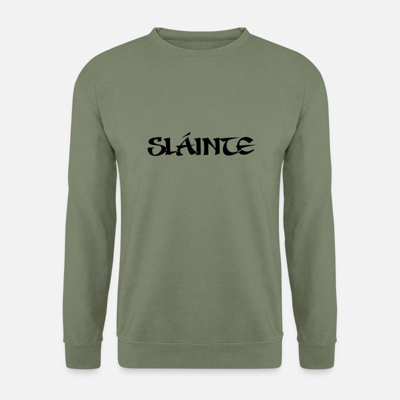 Slainte text de - Unisex Pullover - Armeegrün