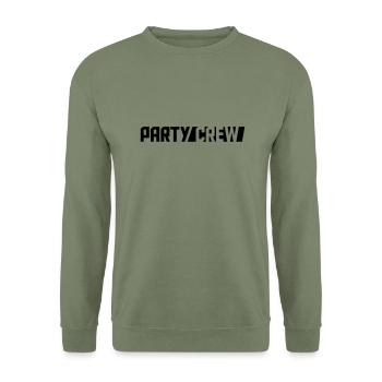 logo fête crew amis équipe crew club design danc - Sweat-shirt Unisexe - vert militaire - Devant - Alina (178cm) & Michal (187cm)
