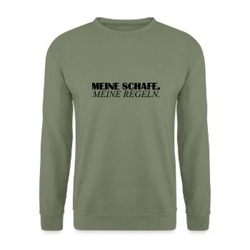 meine schafe - Unisex Pullover - Armeegrün - Vorne - Alina (178cm) & Michal (187cm)