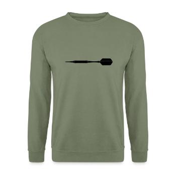 Dart, Dartpfeil - Unisex Pullover - Armeegrün - Vorne - Alina (178cm) & Michal (187cm)