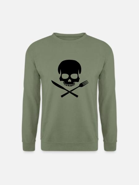 Kitchen Skull - Unisex Pullover - Armeegrün