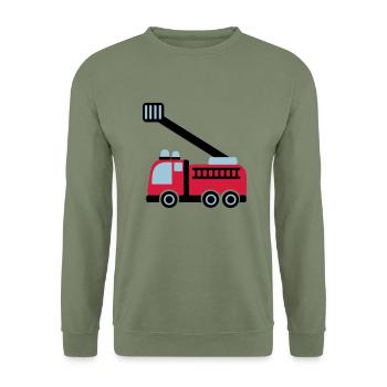 Fire engine - Unisex Sweatshirt - army green - Front - Alina (178cm) & Michal (187cm)