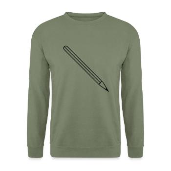 pencil - Unisex Sweatshirt - army green - Front - Alina (178cm) & Michal (187cm)