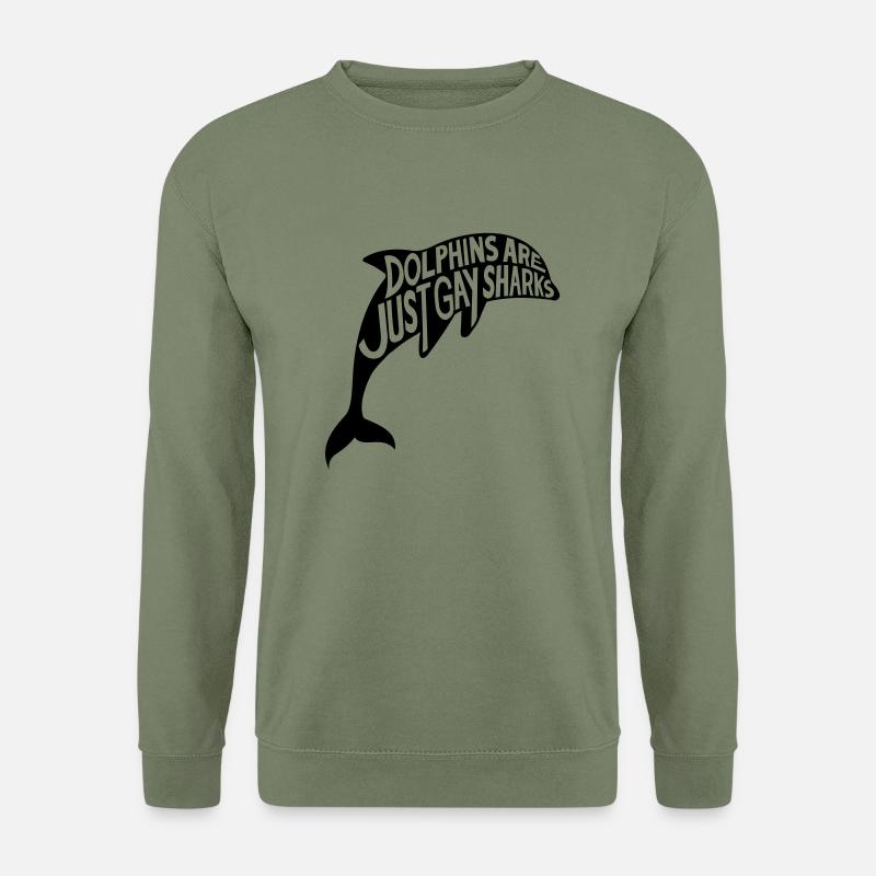Les dauphins sont juste les requins gays - Sweat-shirt Unisexe - vert militaire