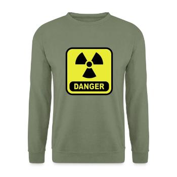 Danger atom - Unisex Sweatshirt - army green - Front - Alina (178cm) & Michal (187cm)