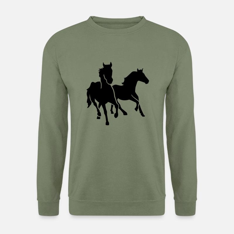 Cheval - Sweat-shirt Unisexe - vert militaire