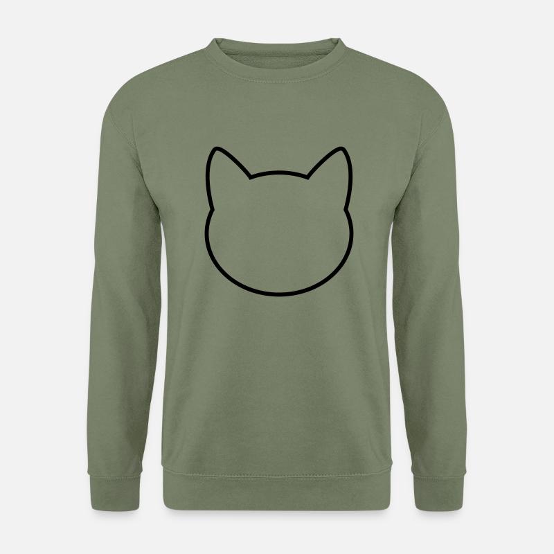 Katze Icon Kontur - Unisex Pullover - Armeegrün