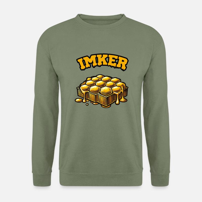 honigwaben imker honig - Unisex Pullover - Armeegrün