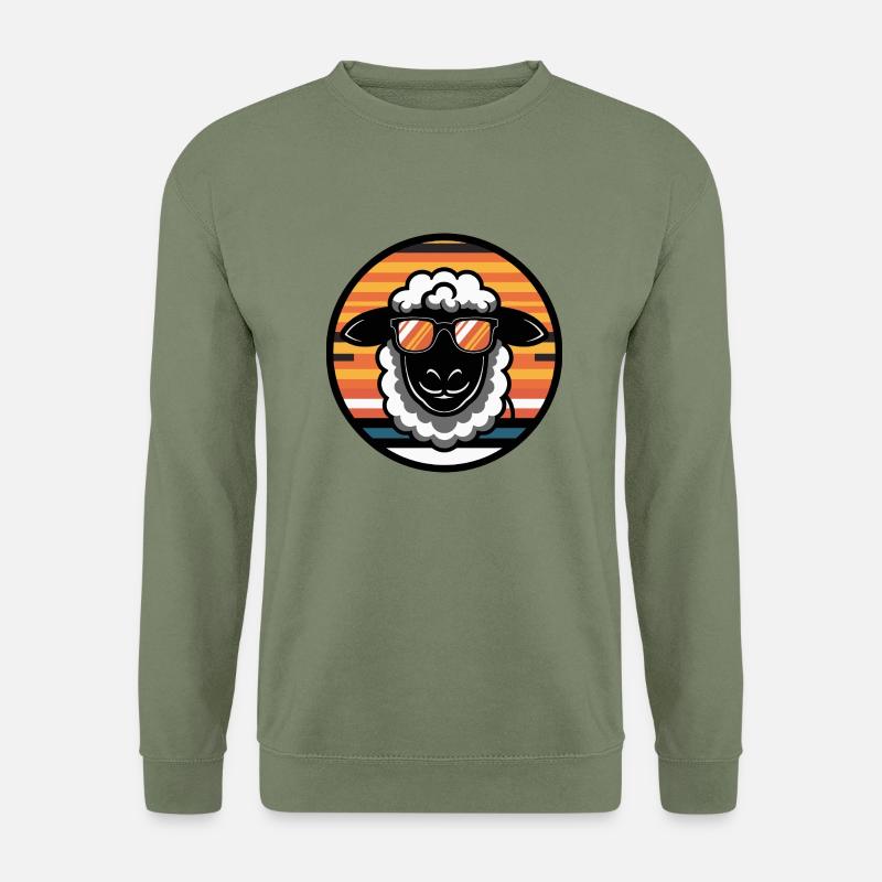 Sheep Comic Cool - Unisex Sweatshirt - army green