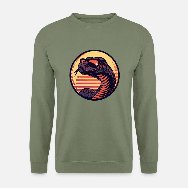 Schlange Kobra Comic Cool - Unisex Pullover - Armeegrün