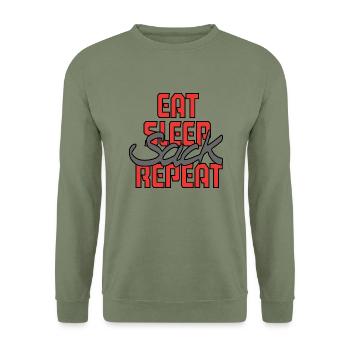 ESSR4 - Unisex Sweatshirt - army green - Front - Alina (178cm) & Michal (187cm)