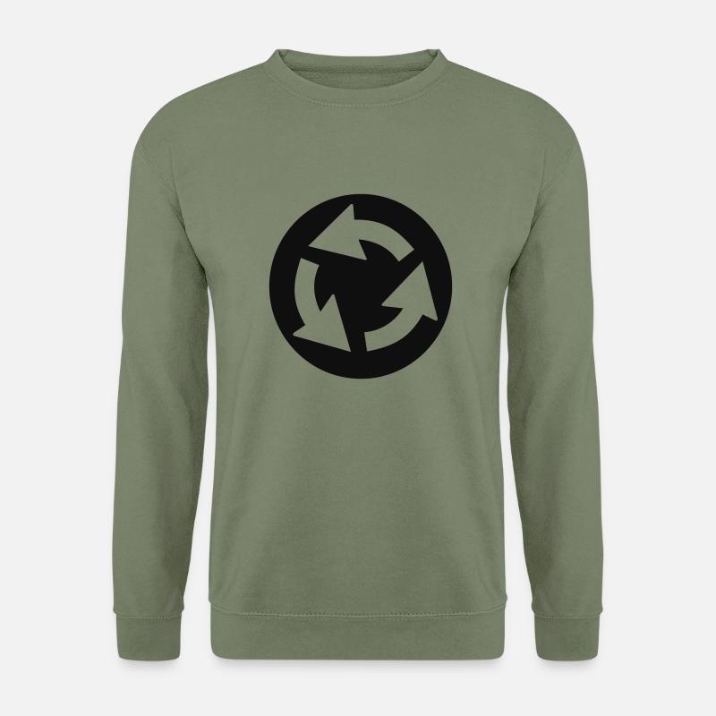 Zirkel,Teufelskreis,Kreis,Pfeil,Pfeile,Rad - Unisex Pullover - Armeegrün