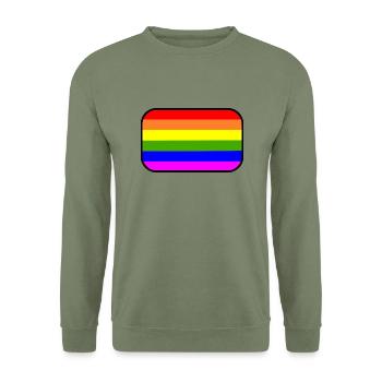 Lgbt - Unisex Pullover - Armeegrün - Vorne - Alina (178cm) & Michal (187cm)