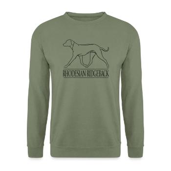 RHODESIAN RIDGEBACK Lion Dog Dogs Dog Wilsigns - Unisex Sweatshirt - army green - Front - Alina (178cm) & Michal (187cm)
