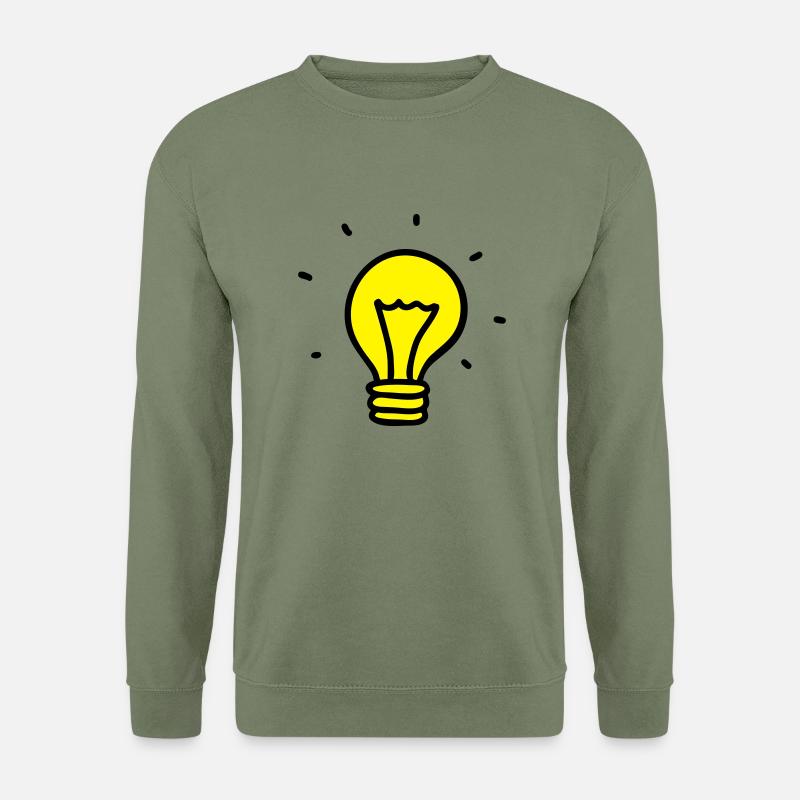 Glühbirne - Idee - Unisex Pullover - Armeegrün