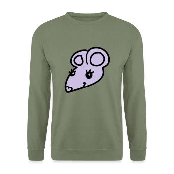 Sweet Mouse - Unisex Sweatshirt - army green - Front - Alina (178cm) & Michal (187cm)