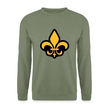 Lilie - Unisex Pullover - Armeegrün - Vorne - Alina (178cm) & Michal (187cm)