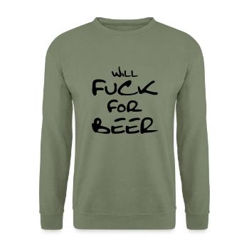 fck4beer T-shirts - Unisex Pullover - Armeegrün - Vorne - Alina (178cm) & Michal (187cm)