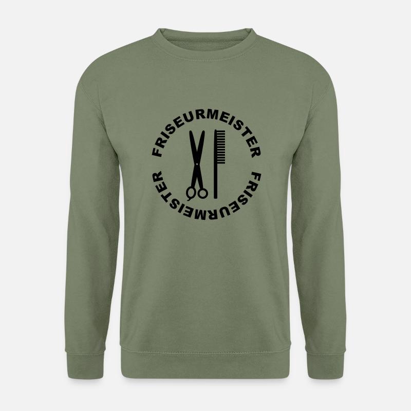 Parrucchieri - pettine e forbici - Felpa unisex - verde militare