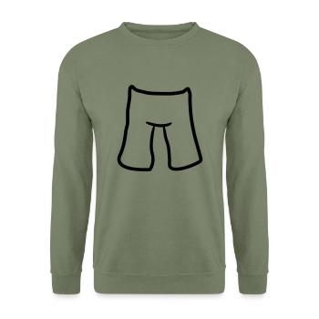 sommer hose anziehen kurze shorts warm kleidung bo - Unisex Pullover - Armeegrün - Vorne - Alina (178cm) & Michal (187cm)
