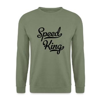 Speed King - Unisex Sweatshirt - army green - Front - Alina (178cm) & Michal (187cm)