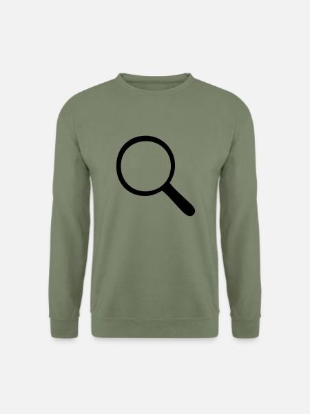 Lupe - Vergrößerungsglas - Unisex Pullover - Armeegrün
