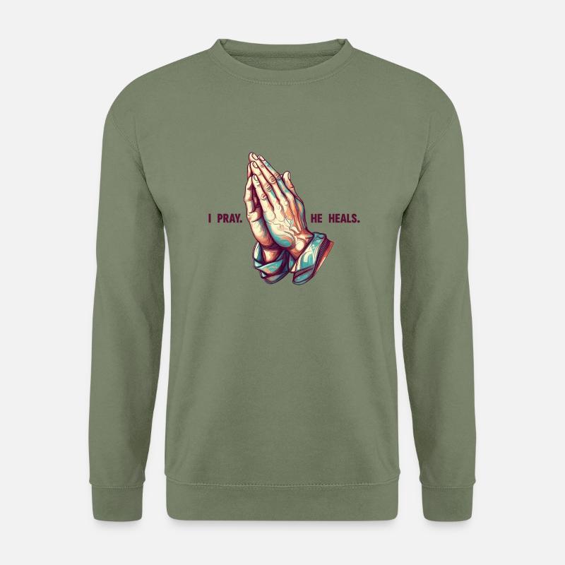 🙏 Gebet der Heilung 🙏 - Unisex Pullover - Armeegrün